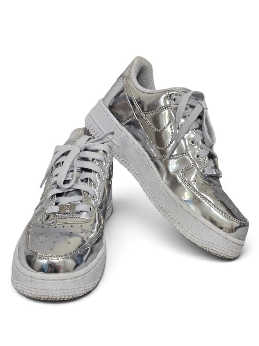 Nike Air Force 1 SP Liquid Metal / Metallic Chrome size 7.5 womens